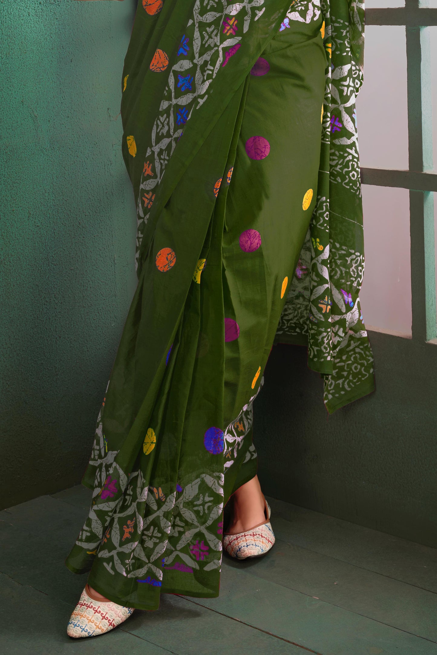 Kayatri New Soft Pure Cotton Block Print Saree