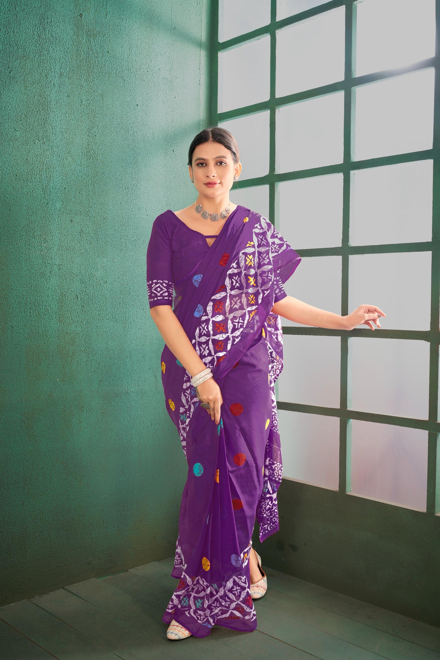 Kayatri New Soft Pure Cotton Block Print Saree
