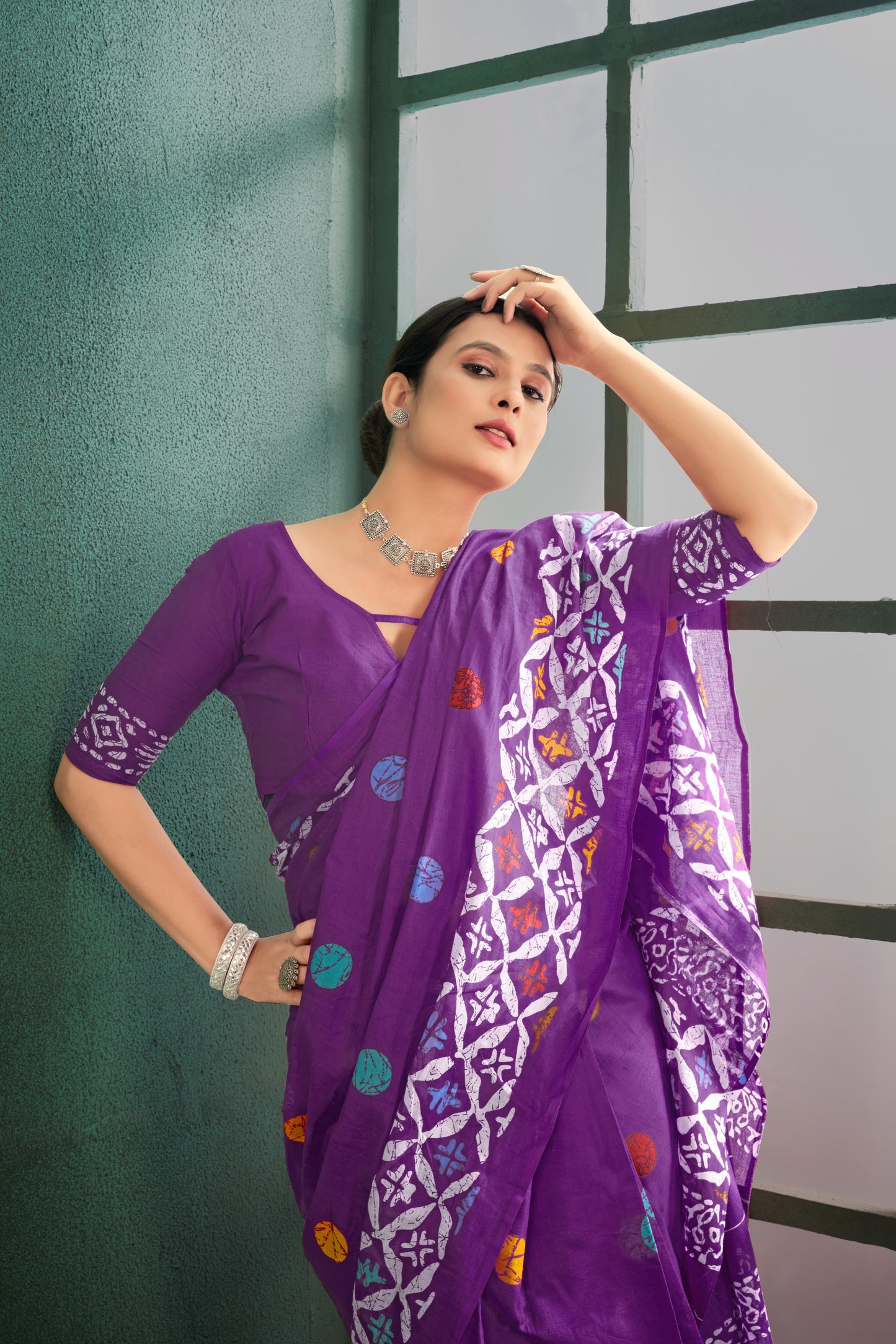 Kayatri New Soft Pure Cotton Block Print Saree