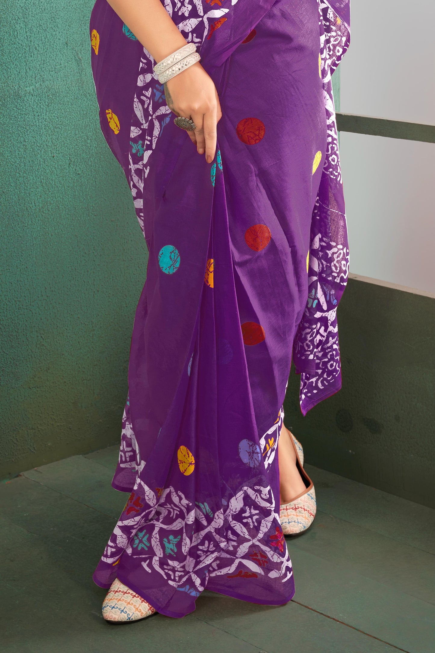 Kayatri New Soft Pure Cotton Block Print Saree