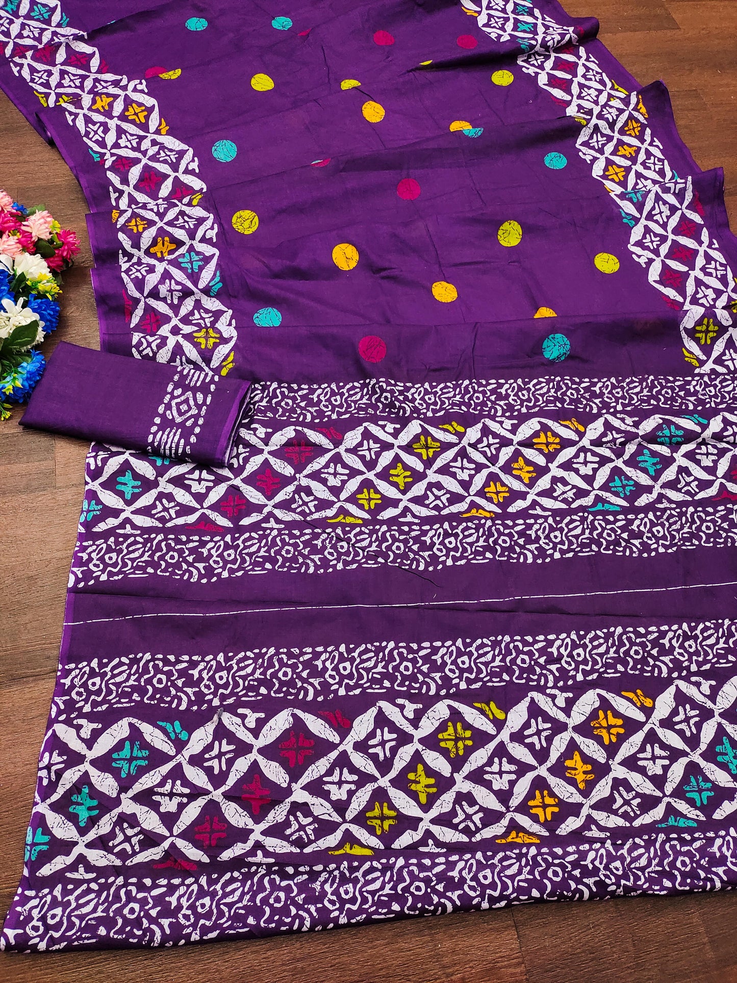 Kayatri New Soft Pure Cotton Block Print Saree