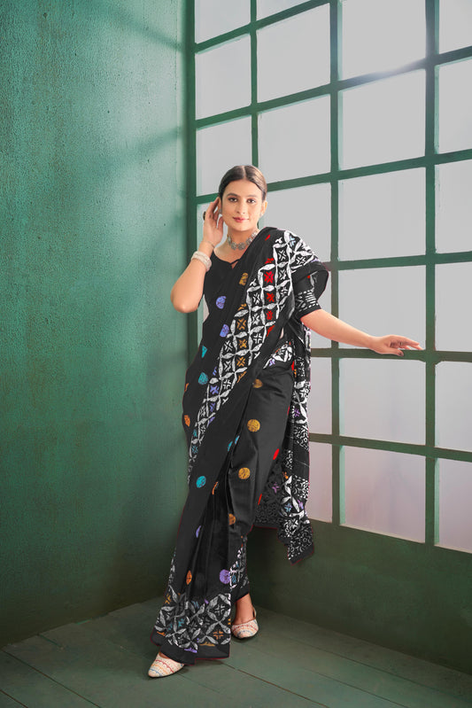 Kayatri New Soft Pure Cotton Block Print Saree