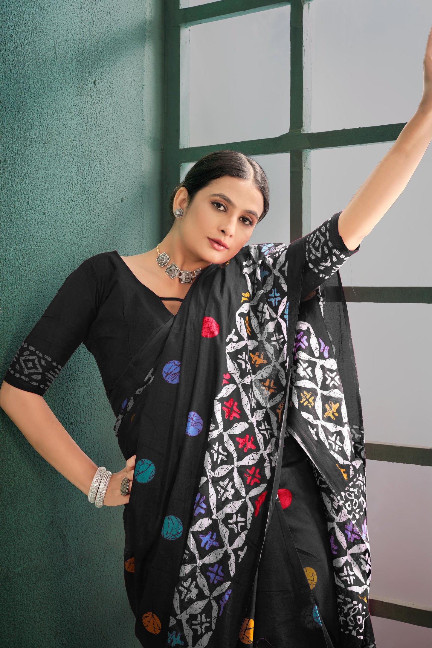 Kayatri New Soft Pure Cotton Block Print Saree