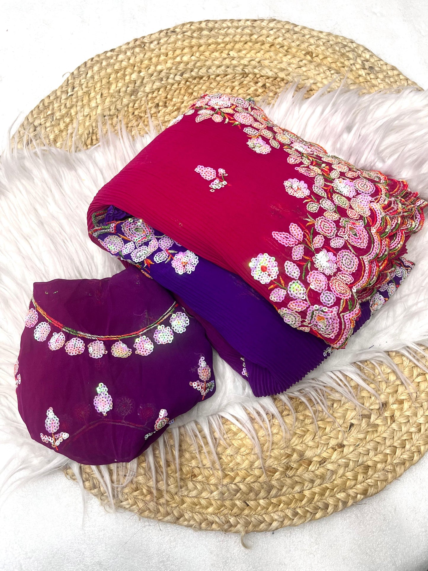 Kayatri New Pure Soft Crush Georgette Saree