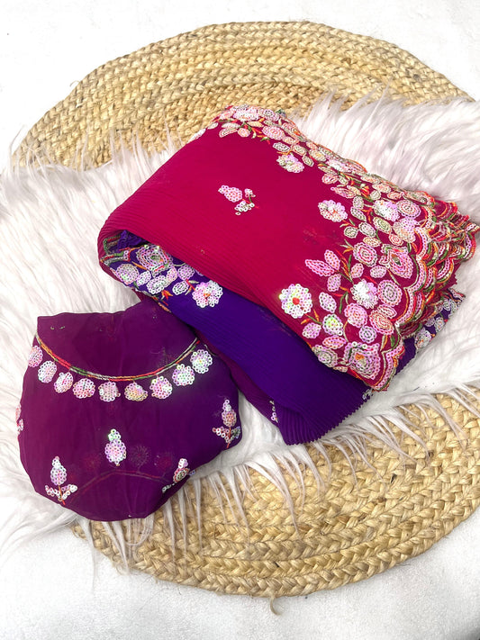 Kayatri New Pure Soft Crush Georgette Saree