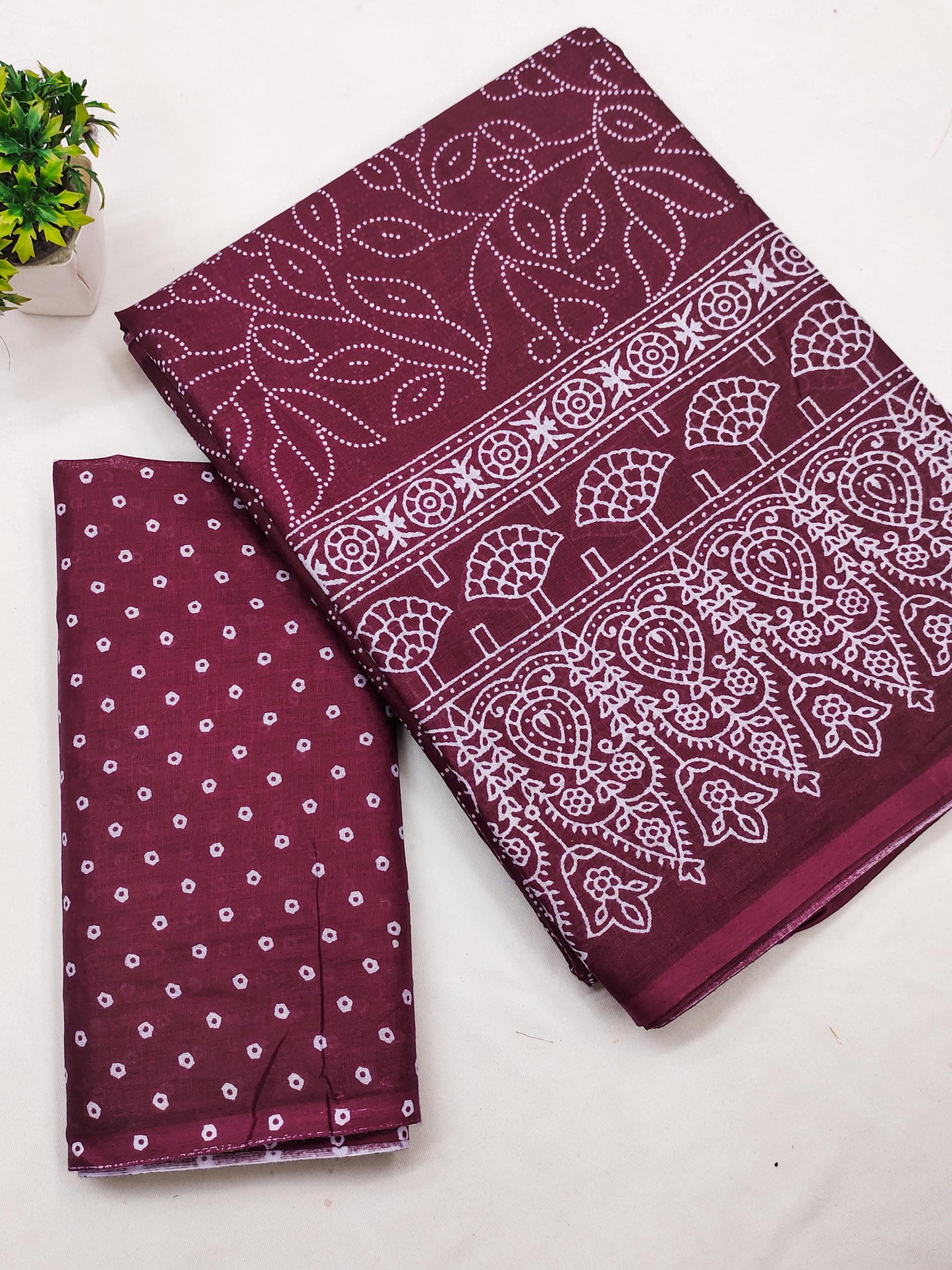 Kayatri New Soft Pure Cotton Bandhej Print Saree