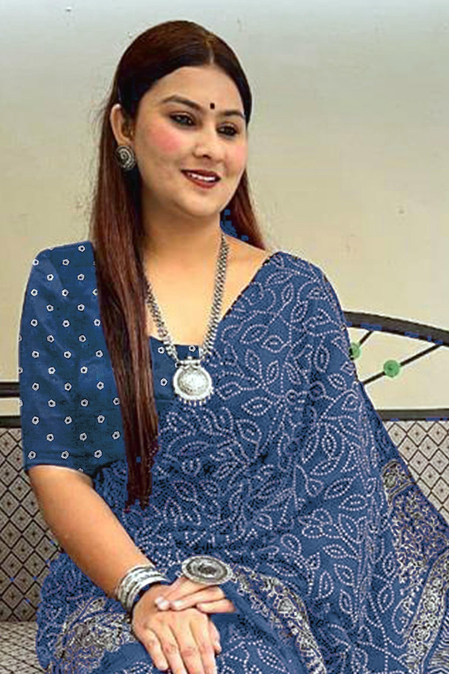 Kayatri New Soft Pure Cotton Bandhej Print Saree
