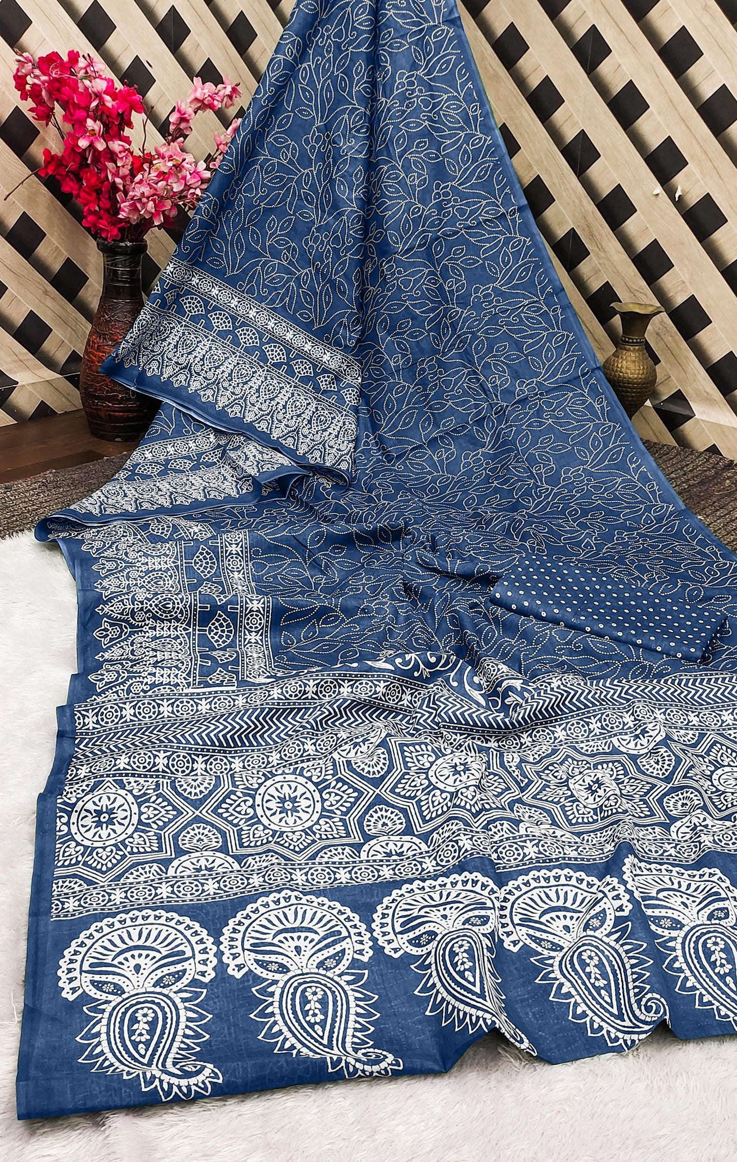 Kayatri New Soft Pure Cotton Bandhej Print Saree