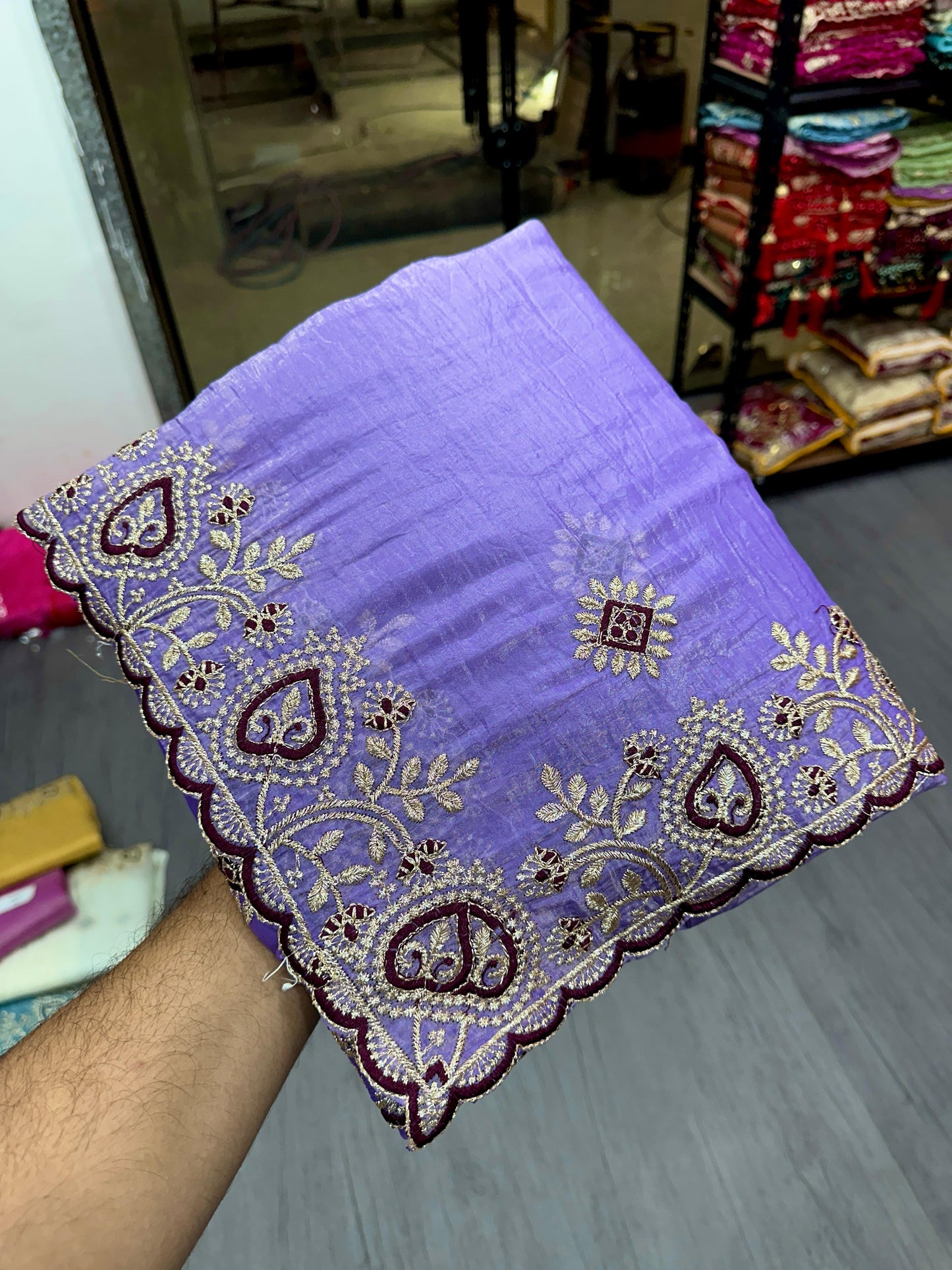 Kayatri New Soft Pure Fandy Silk Buti Work Saree