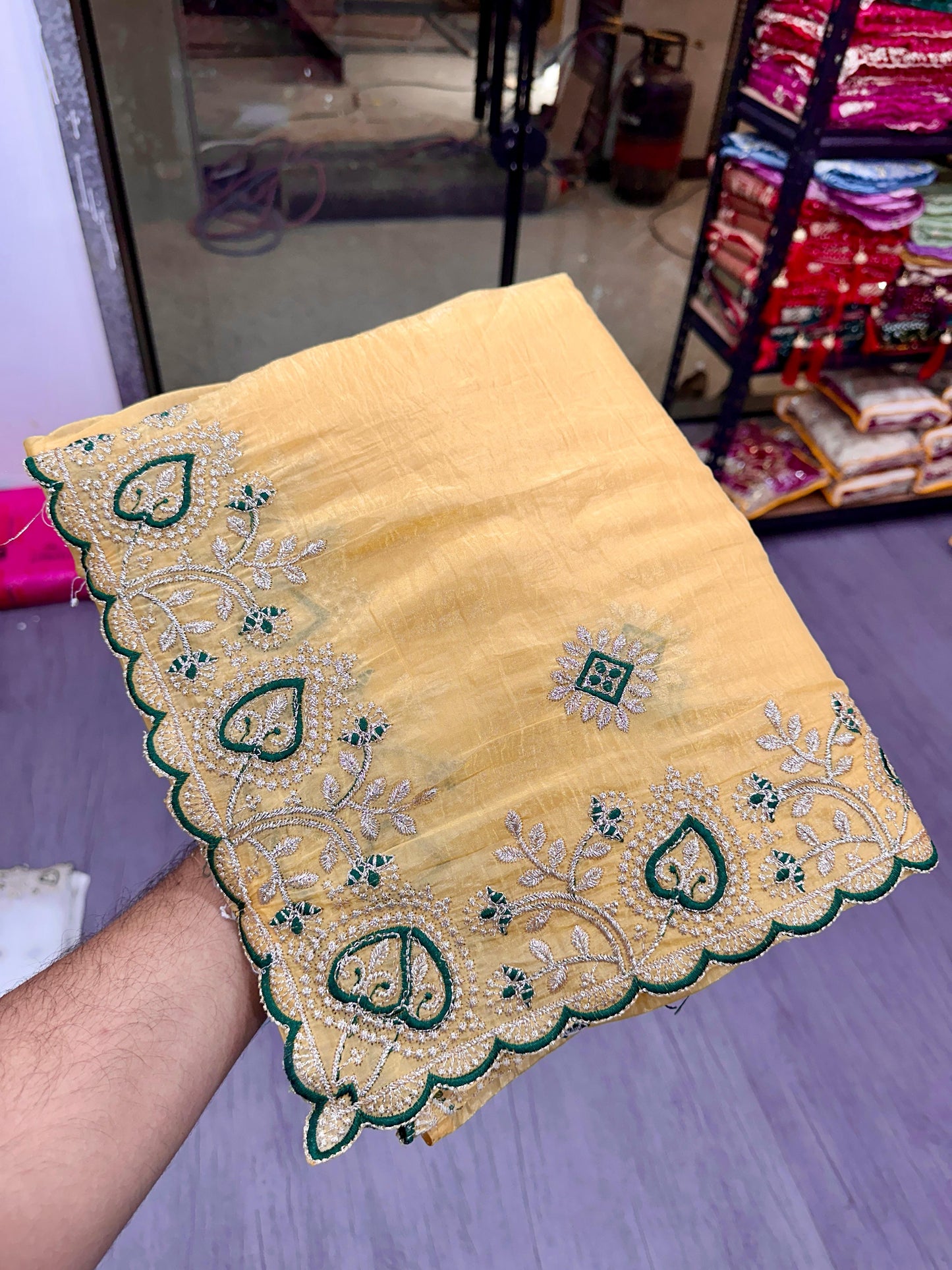 Kayatri New Soft Pure Fandy Silk Buti Work Saree