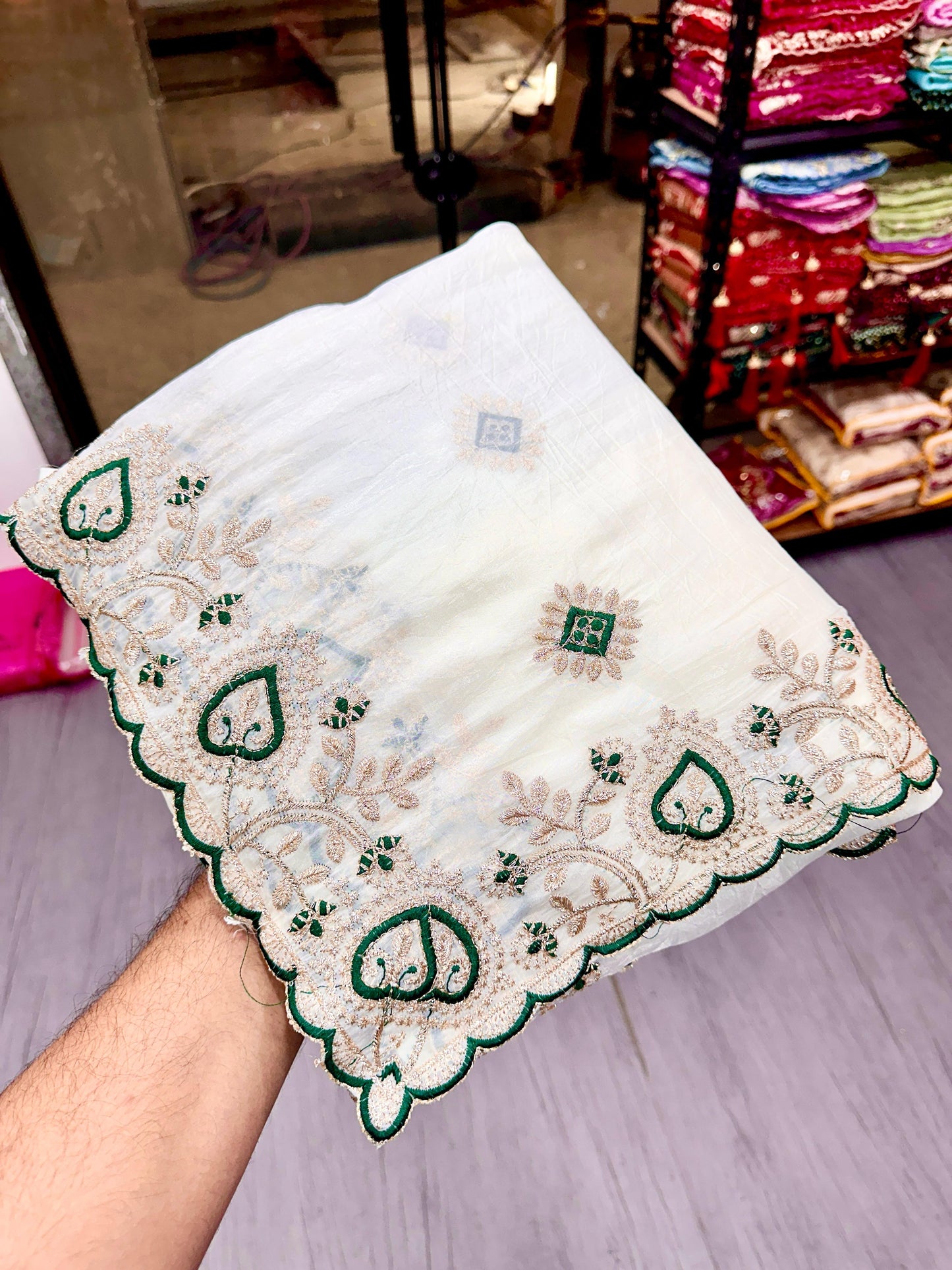 Kayatri New Soft Pure Fandy Silk Buti Work Saree