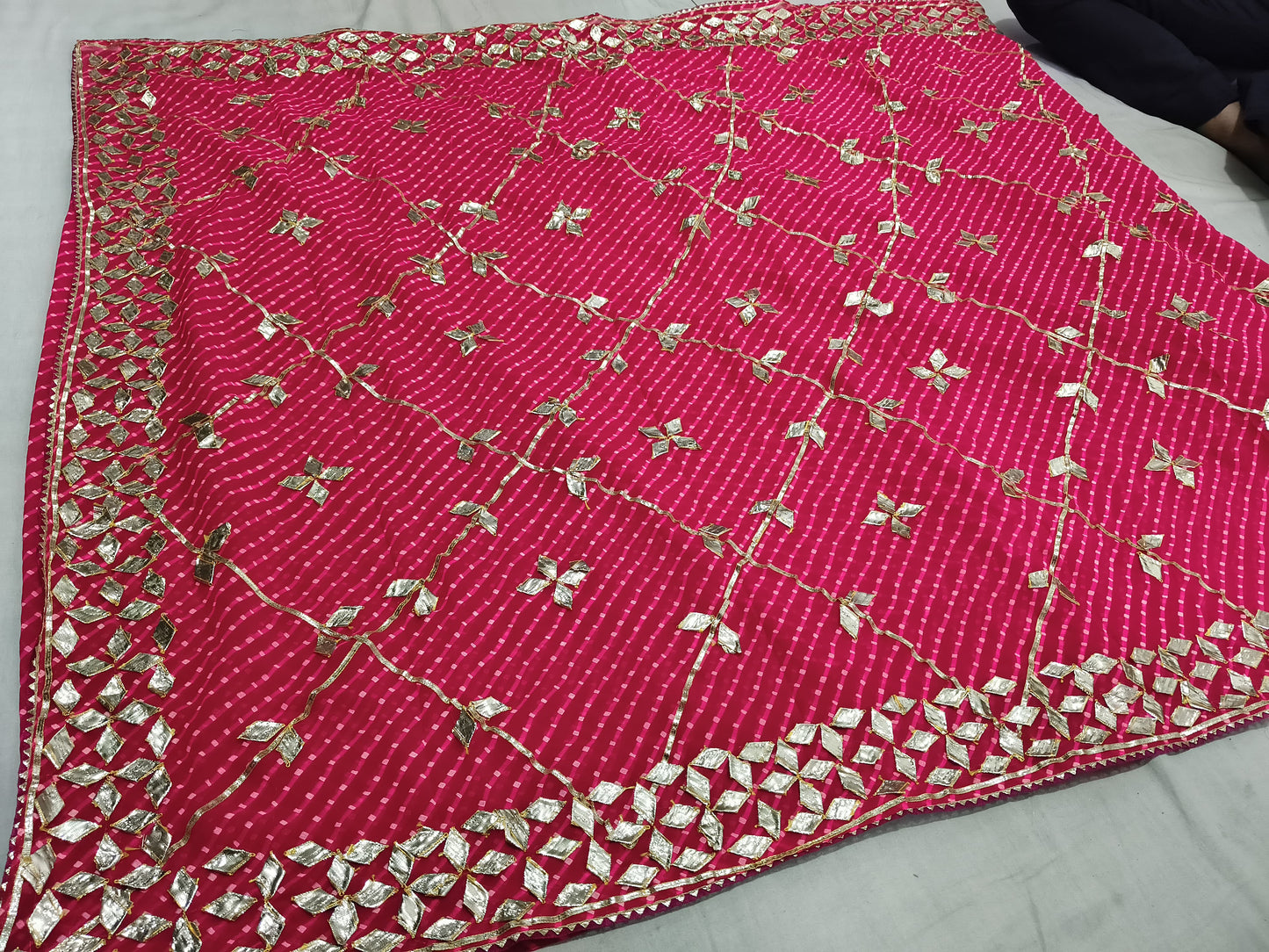 Kayatri New CBC Georgette Kacha Gotapatti Work Saree
