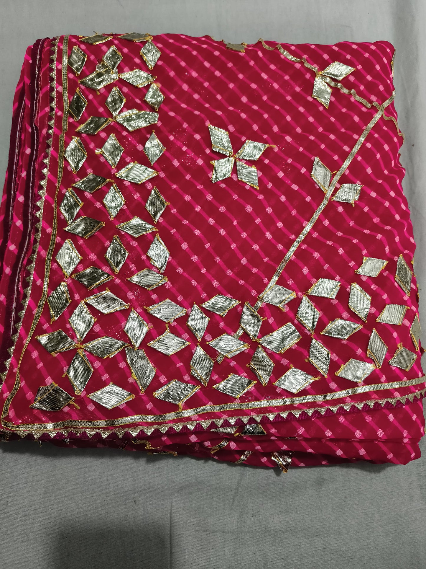 Kayatri New CBC Georgette Kacha Gotapatti Work Saree
