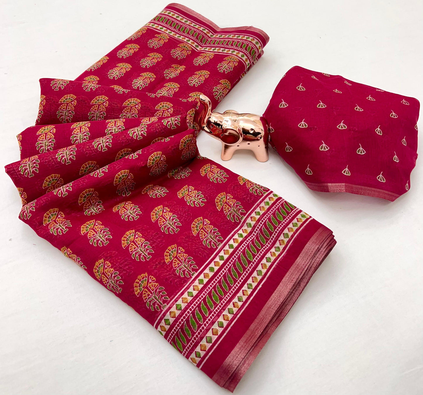 Kayatri Elegant Ajrakh Cotton Sarees
