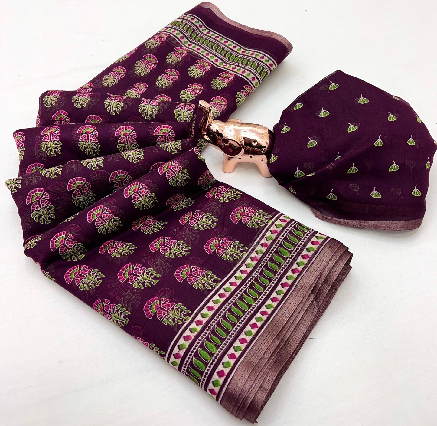 Kayatri Elegant Ajrakh Cotton Sarees