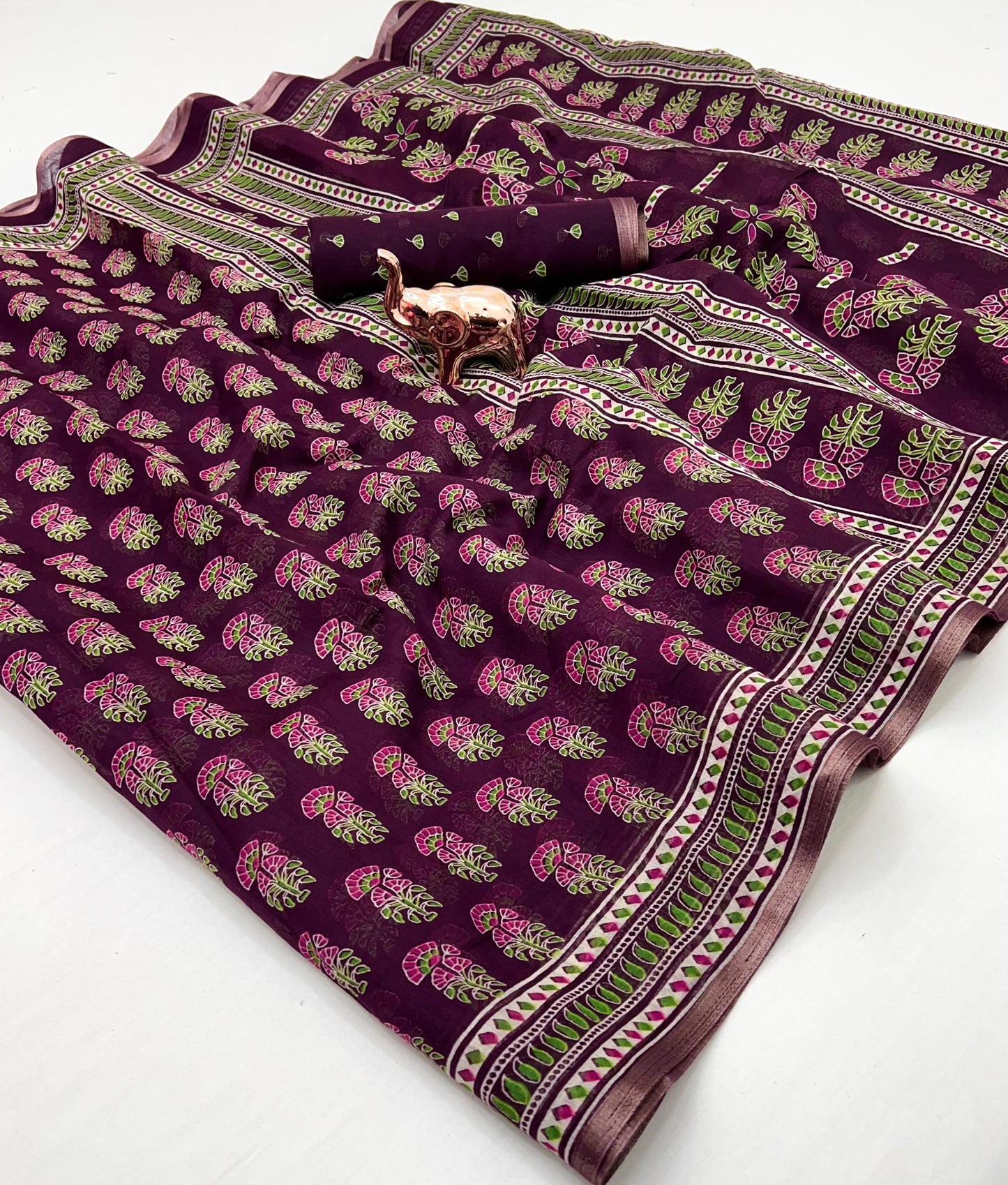 Kayatri Elegant Ajrakh Cotton Sarees