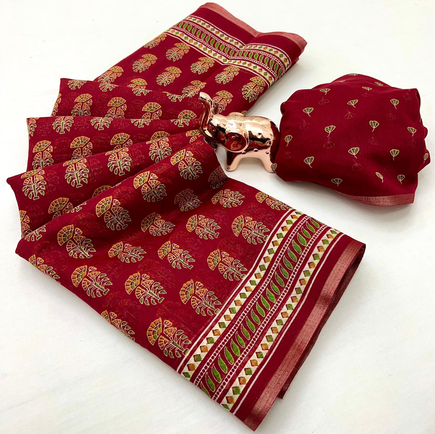 Kayatri Elegant Ajrakh Cotton Sarees