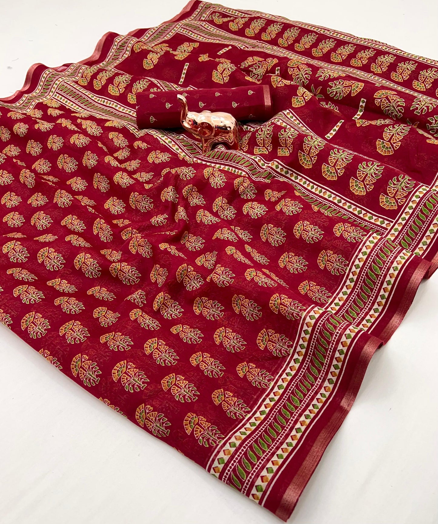 Kayatri Elegant Ajrakh Cotton Sarees