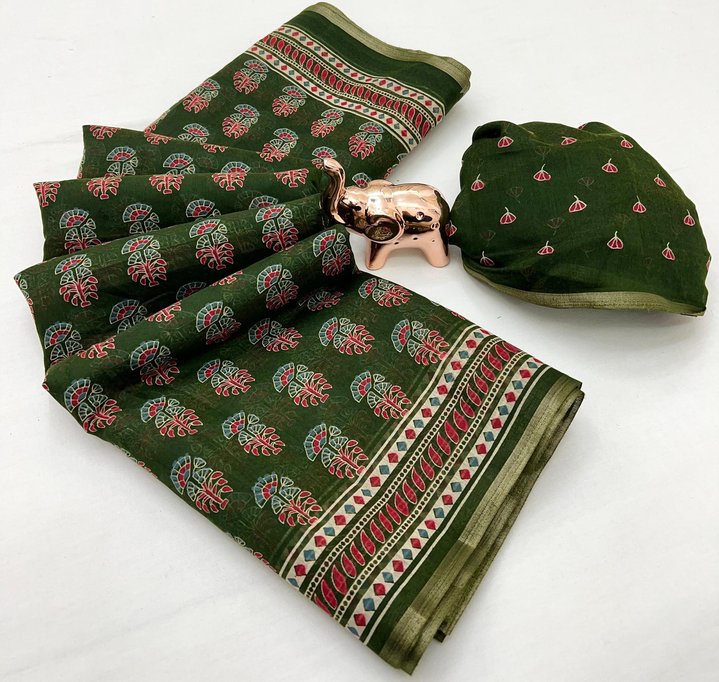 Kayatri Elegant Ajrakh Cotton Sarees