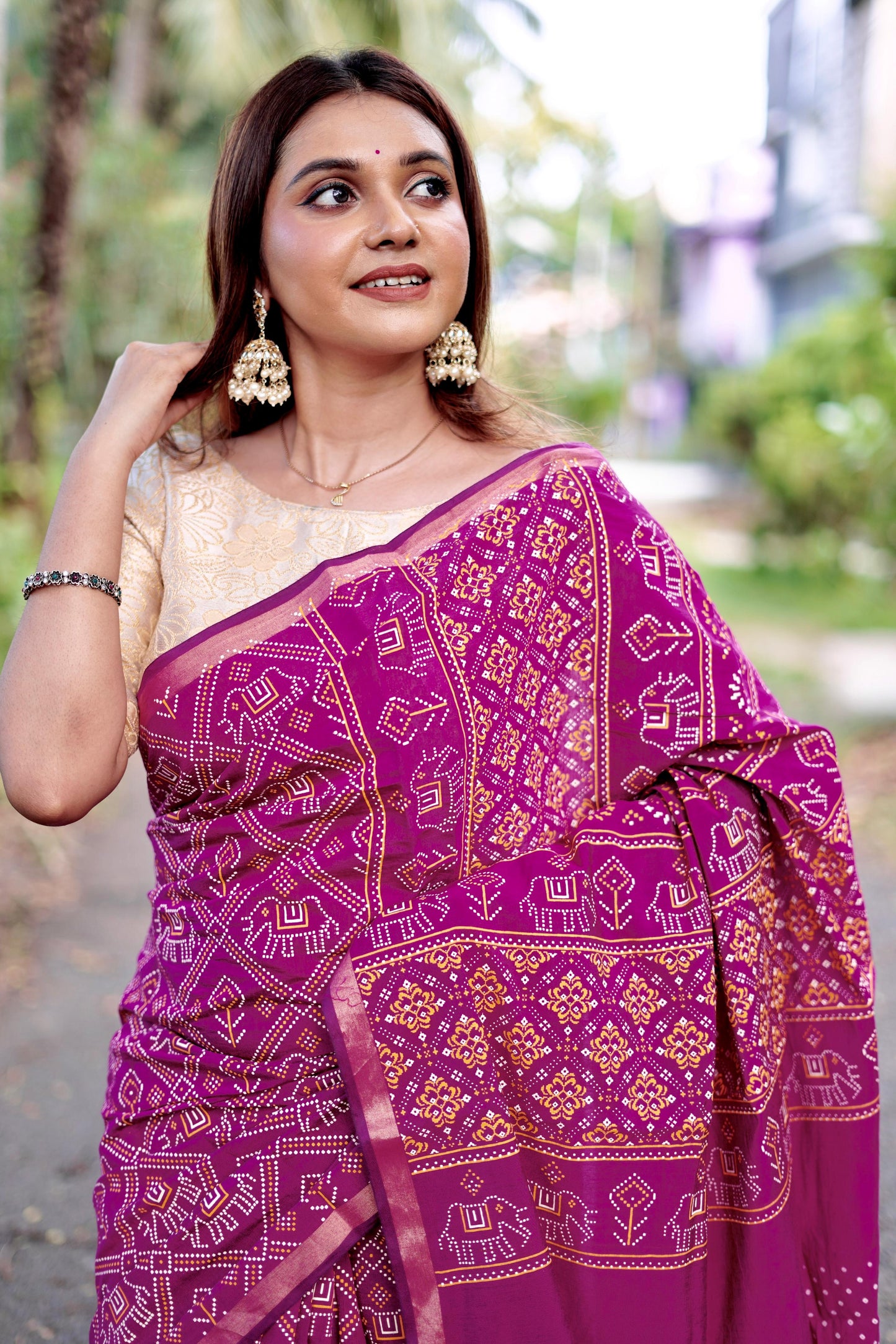 Kayatri Rajwadi Bandhani Collection Saree