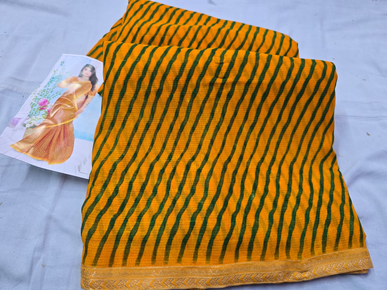 Kayatri Festive Vibes in Synthetic Leheriya Sarees