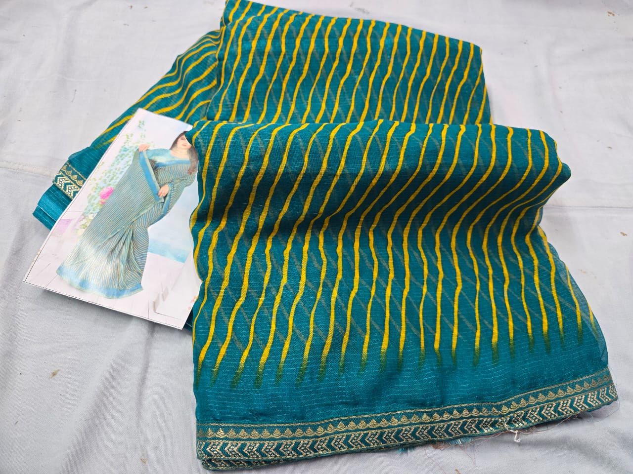 Kayatri Festive Vibes in Synthetic Leheriya Sarees