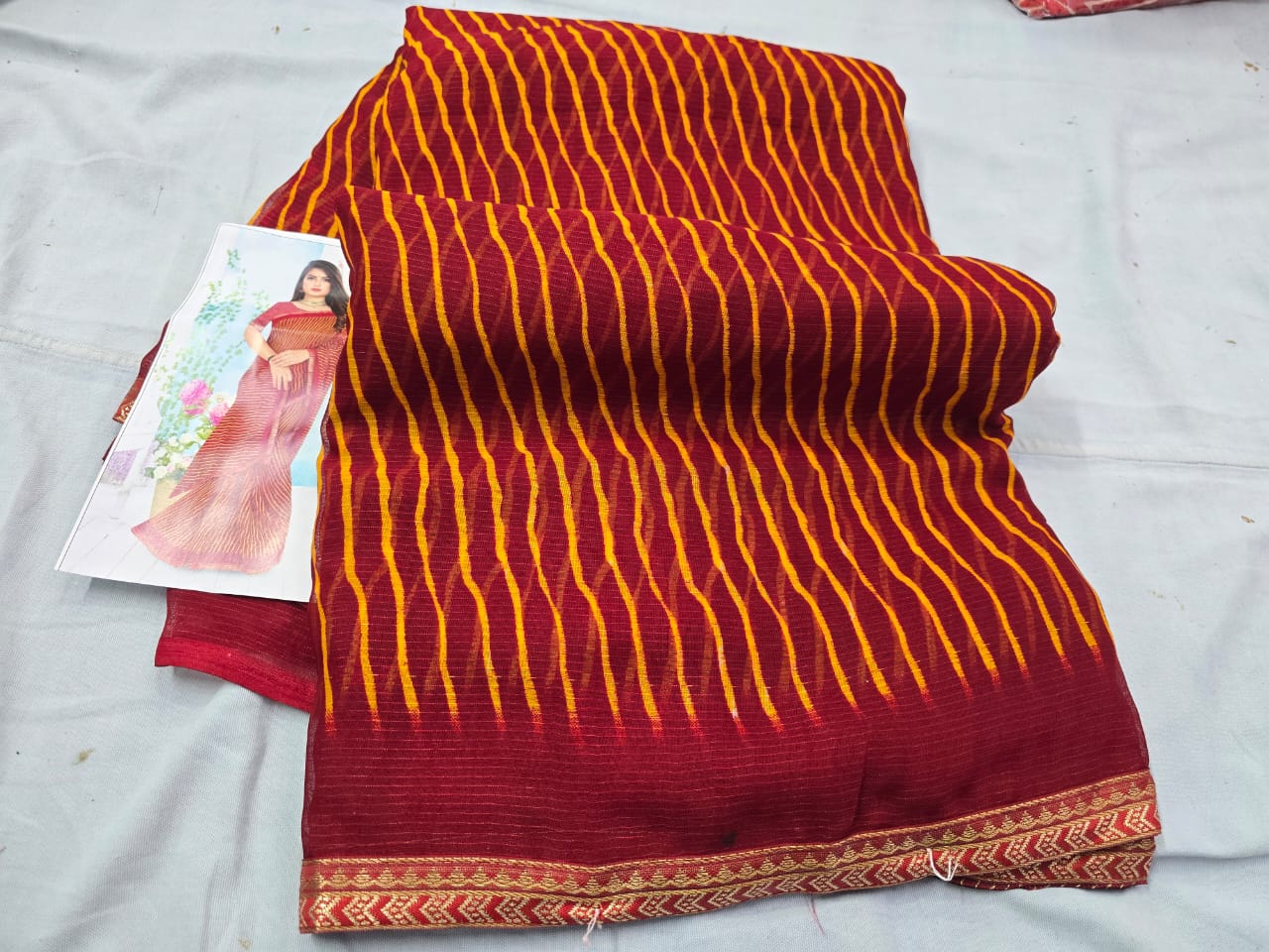 Kayatri Festive Vibes in Synthetic Leheriya Sarees