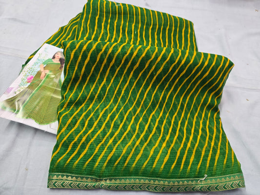 Kayatri Festive Vibes in Synthetic Leheriya Sarees