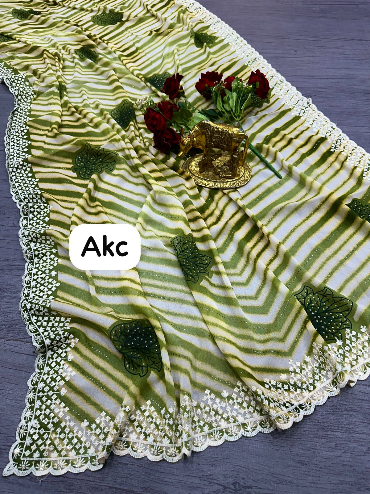 Kayatri Luxury georgette with foil print and sequence thread work