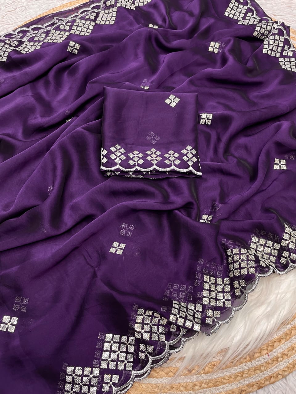 Kayatri  Shine in Zari & Sequence Magic Saree