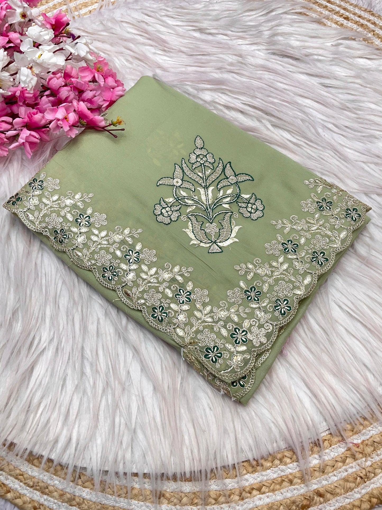 Kayatri Luxe Chocolate Silk with Designer Foil Work