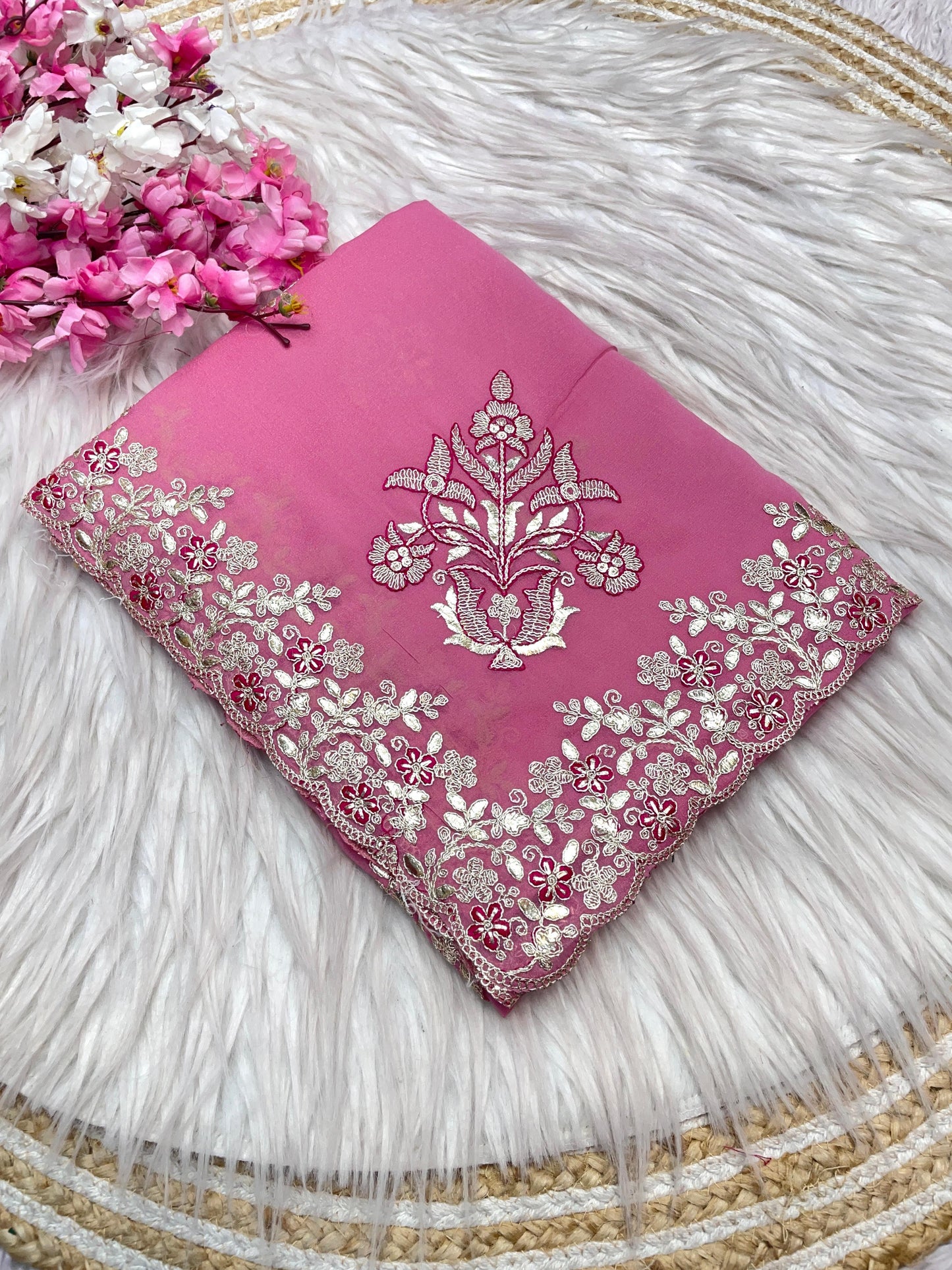 Kayatri Luxe Chocolate Silk with Designer Foil Work