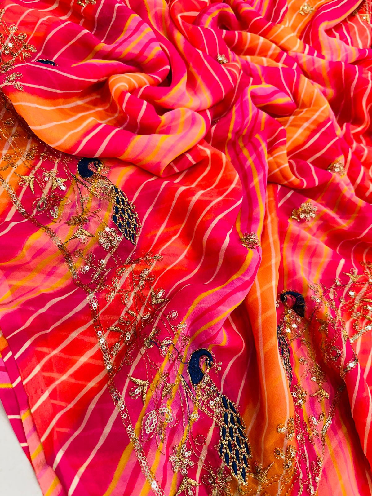 Kayatri New Original Royal Georgette Kasab Work Saree