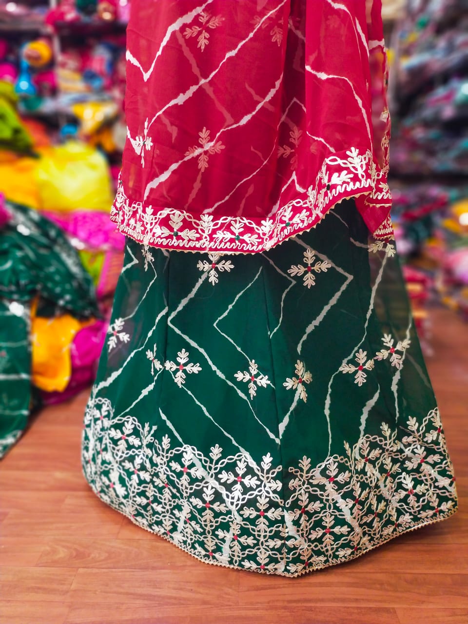 Kayatri New 60-60 Georgette fabric lehenga chunni Set
