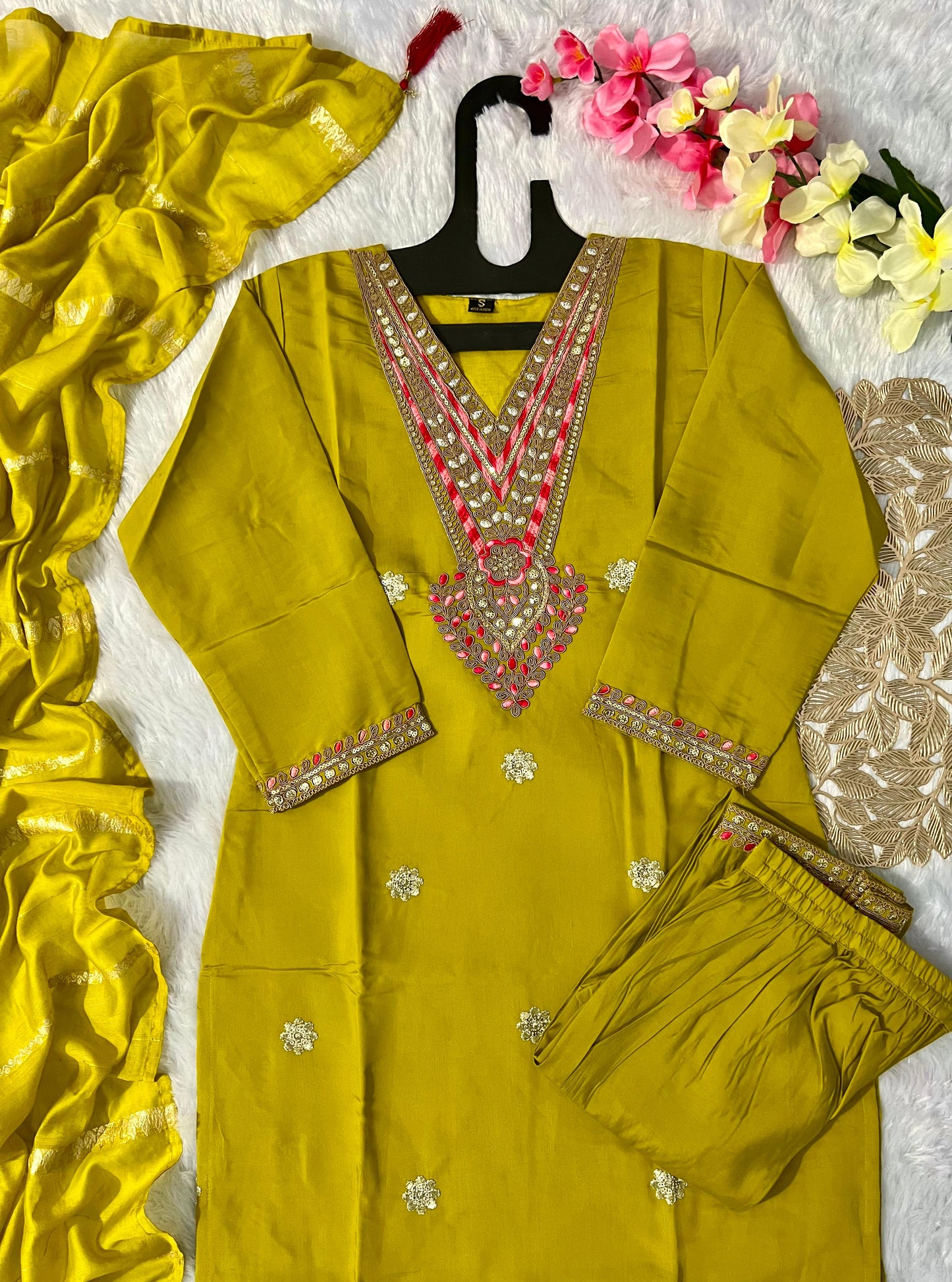 Kayatri New Roman Silk with Beautiful Embroidery With Sequence Work Suit