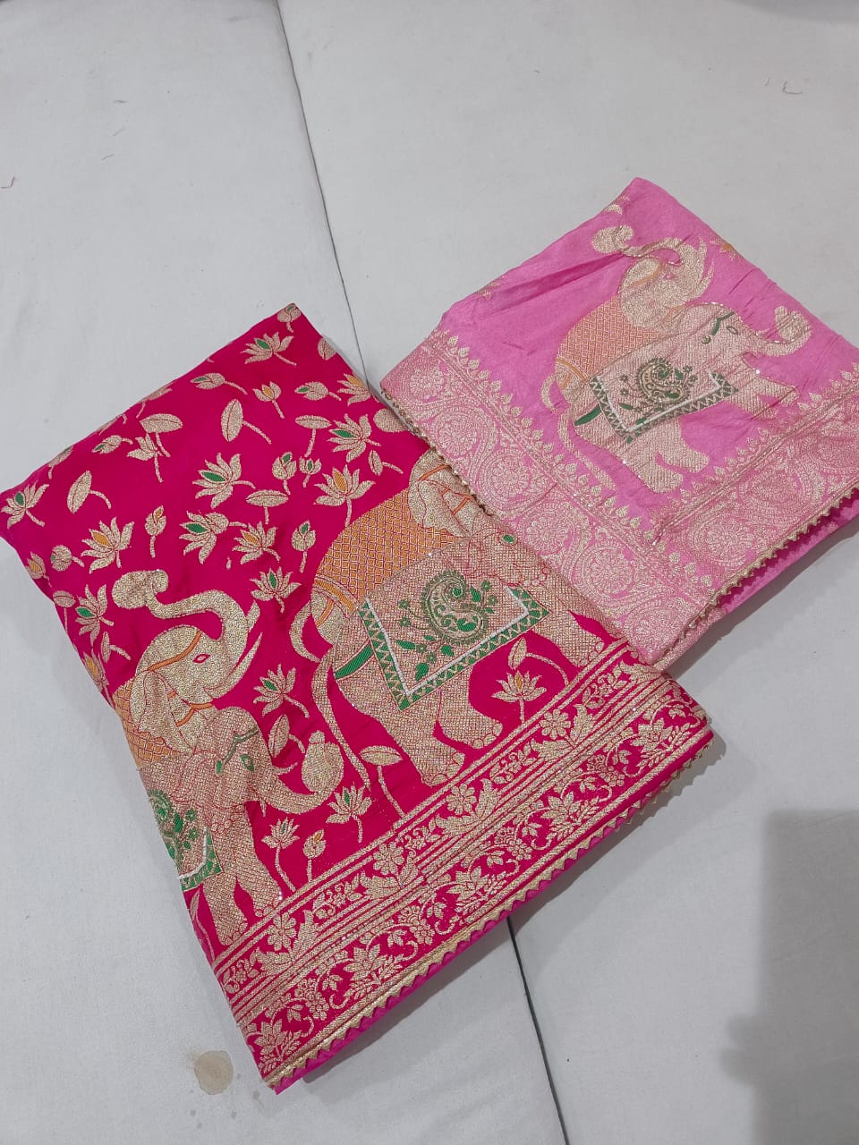 Kayatri New Nylon silk langha & Nylon  silk Duptta  Fancy hand work gota pati work