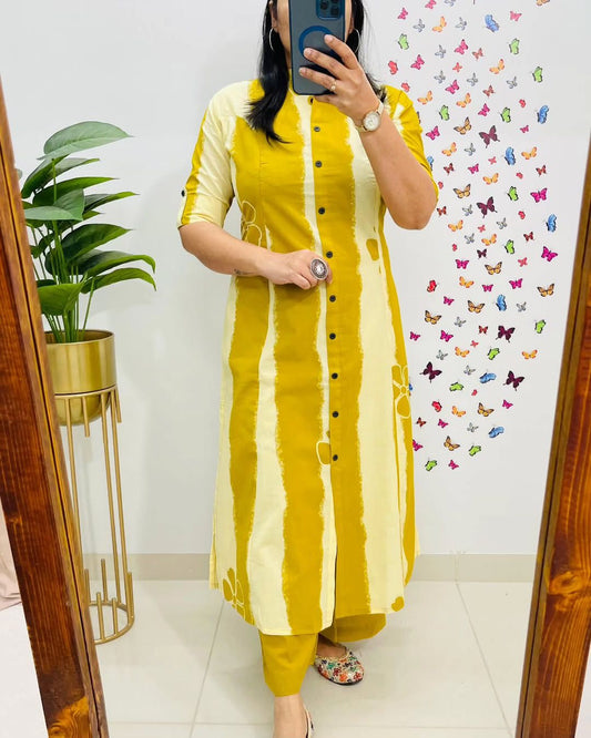 Kayatri New Launching Designer Co-Ords set in Aline kurti pattern paired with Ankle length pant