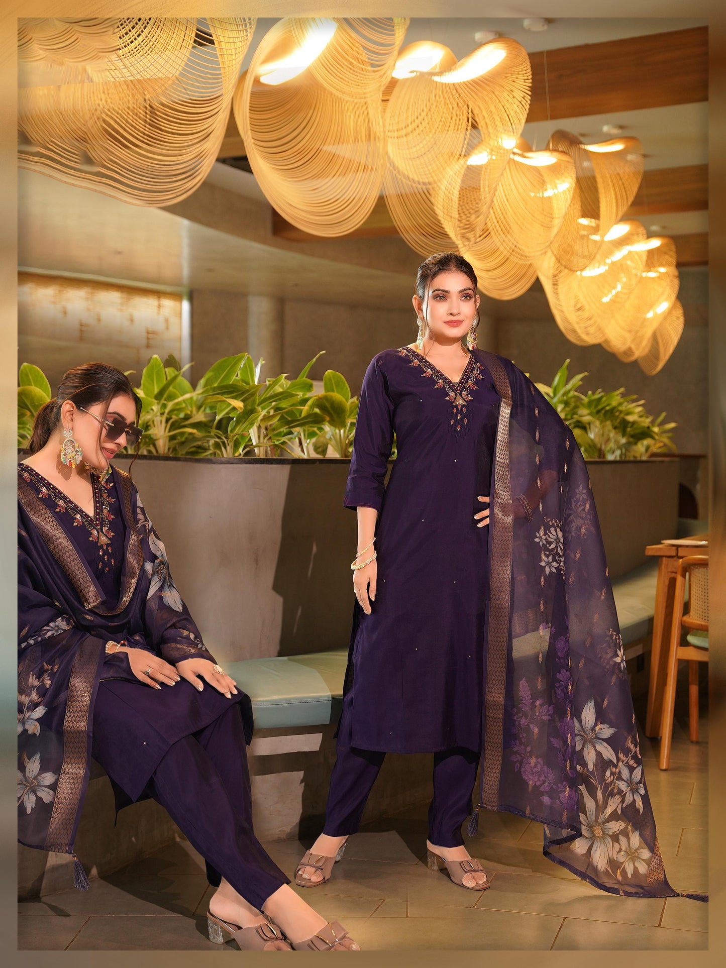 Kayatri New Roman silk With Cotton Suit