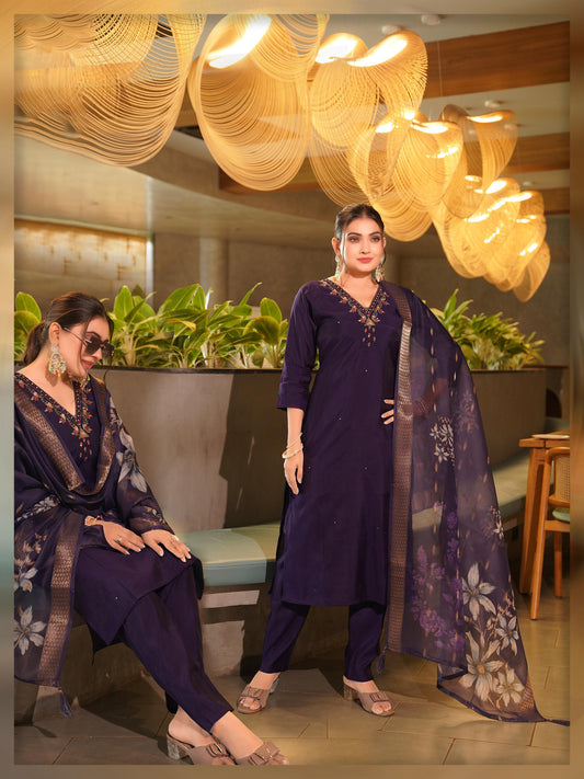 Kayatri New Roman silk With Cotton Suit