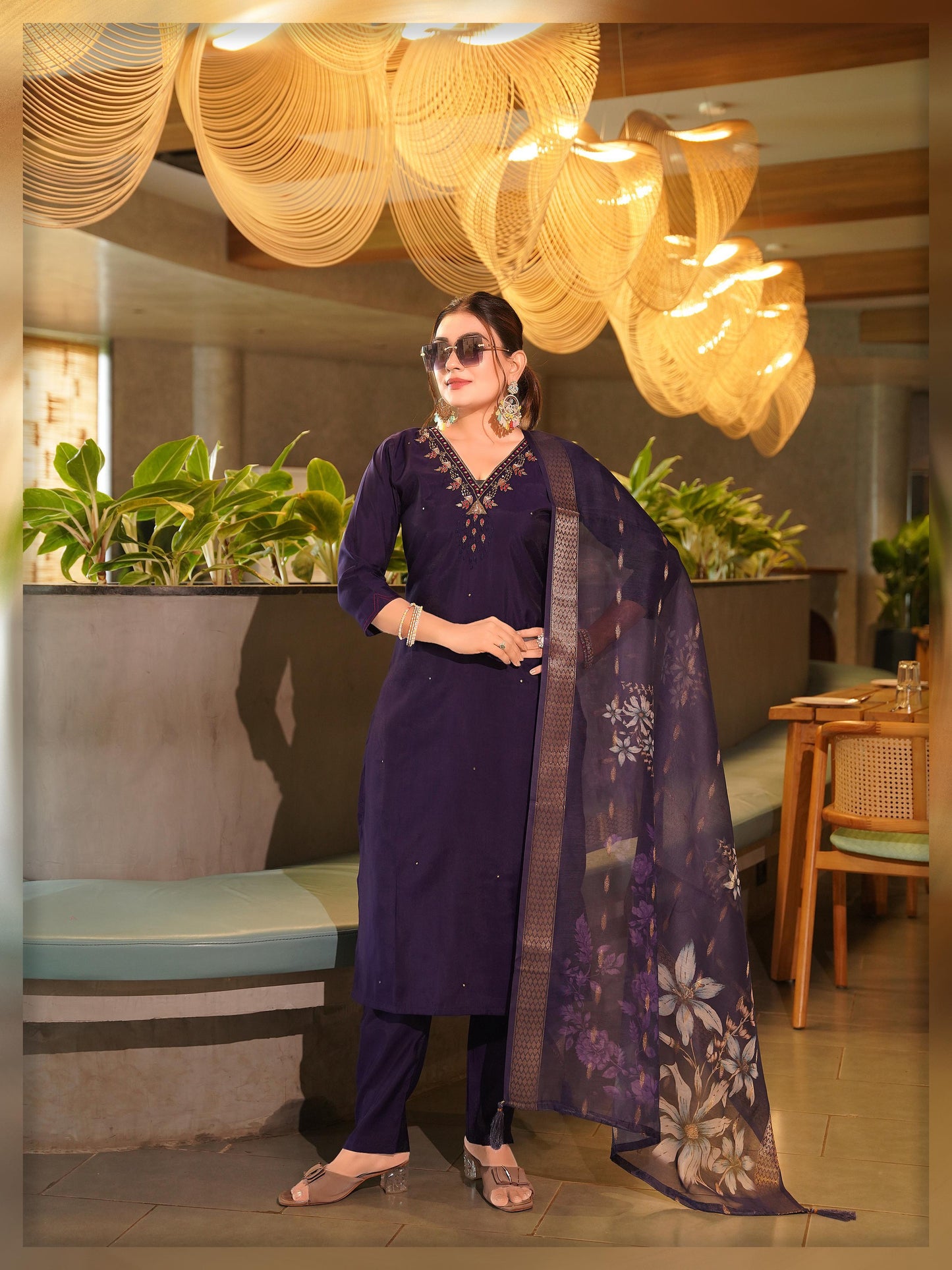 Kayatri New Roman silk With Cotton Suit