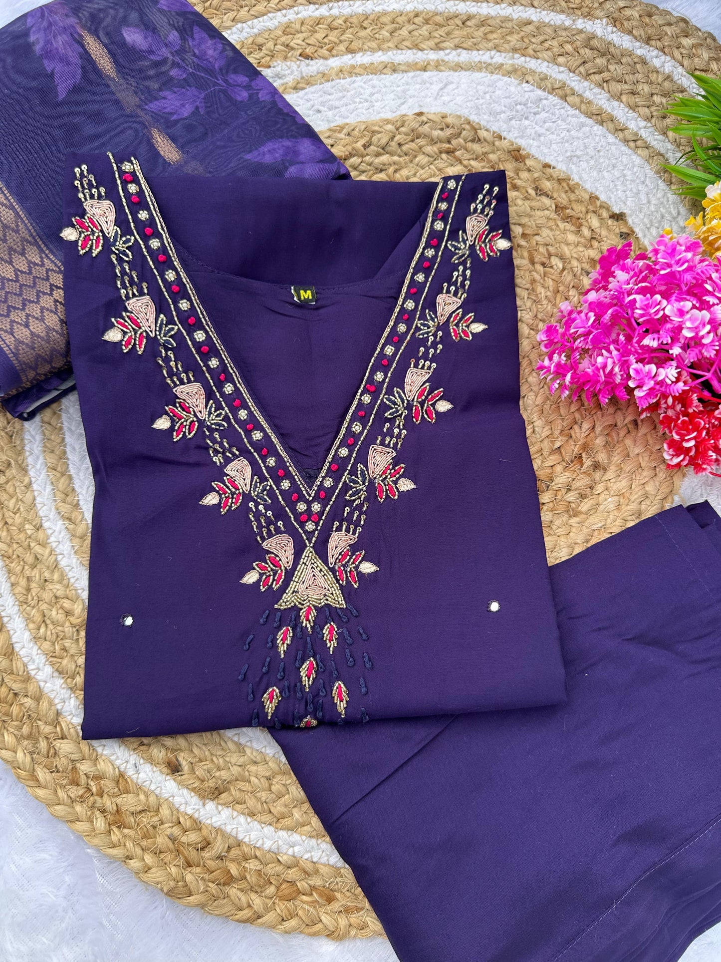 Kayatri New Roman silk With Cotton Suit