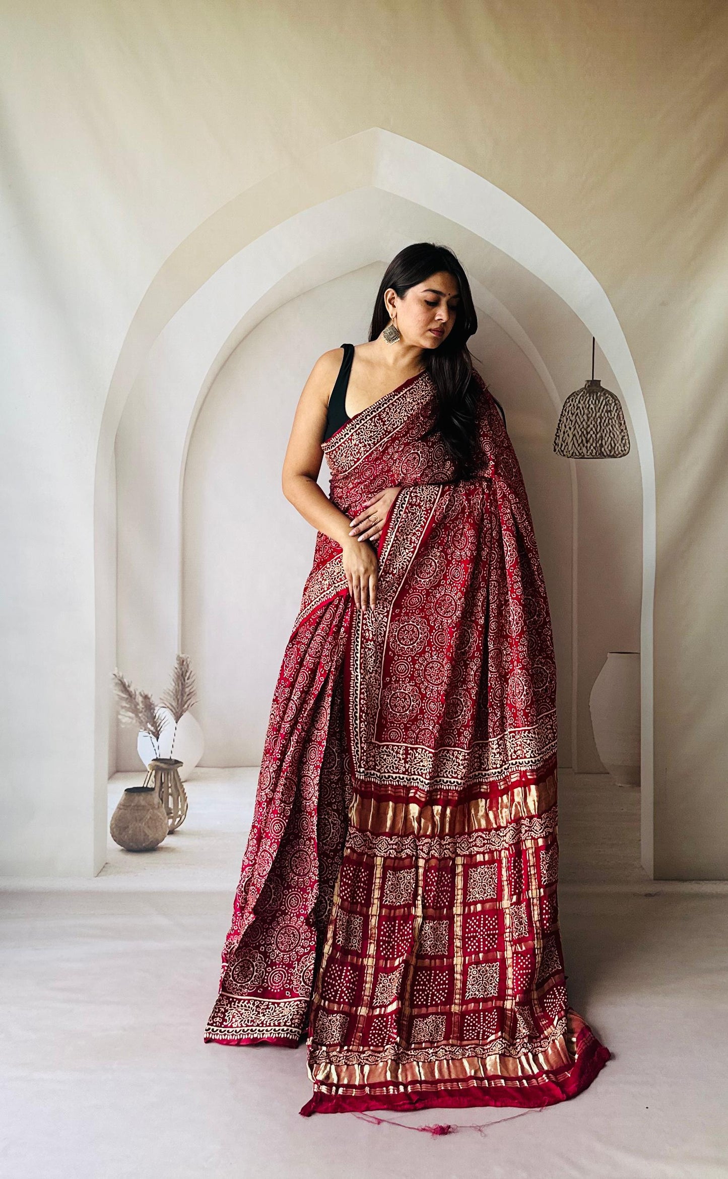 Kayatri New Gajji Silk Ajarkh Saree