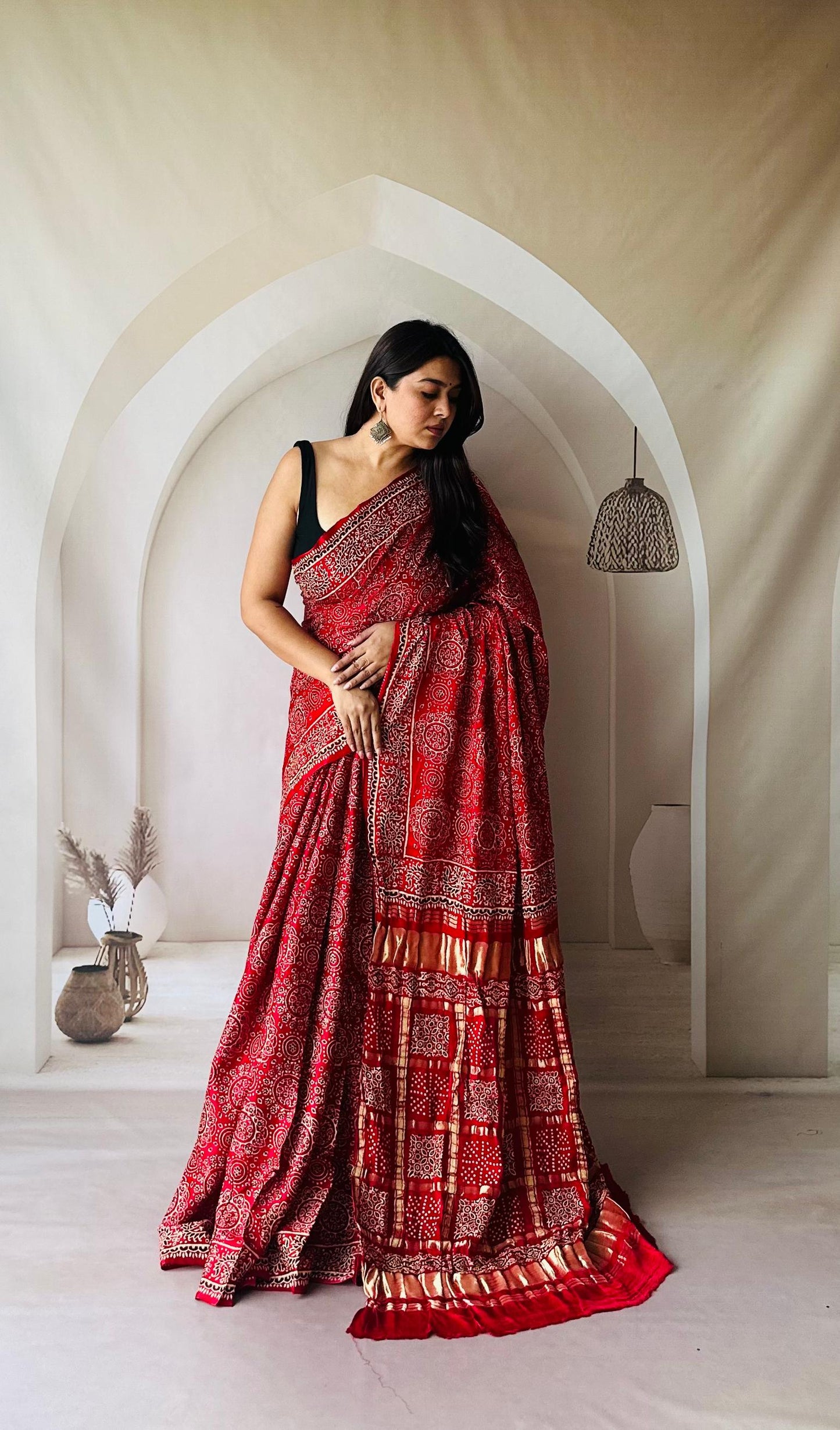 Kayatri New Gajji Silk Ajarkh Saree