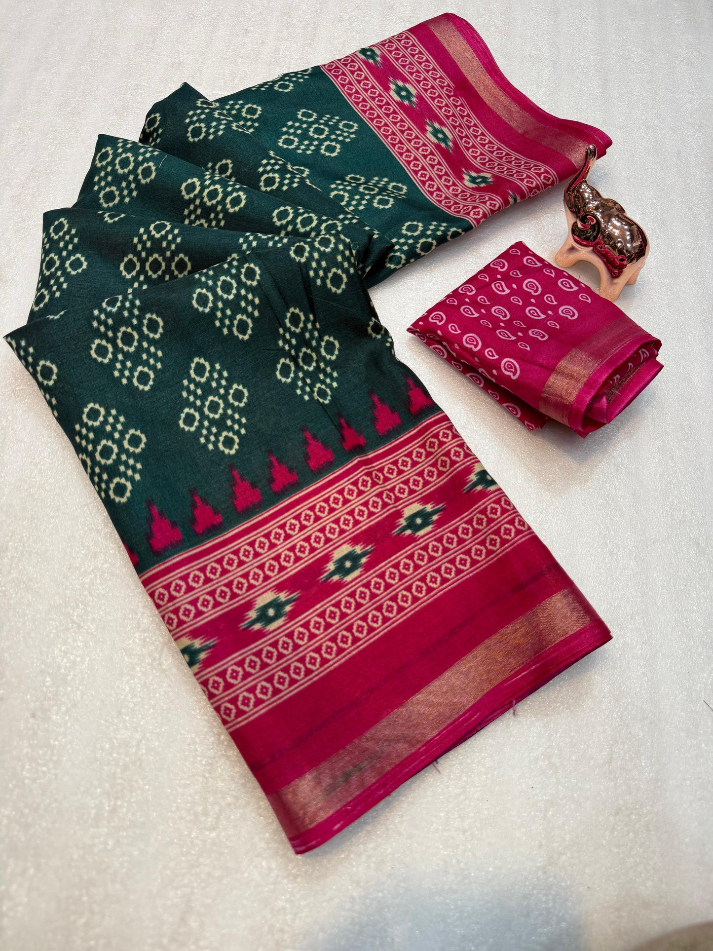 Kayatri New SEMI MUL MUL COTTON SAREE WITH BEAUTIFUL NEW PRINTS ALL OVER SAREE