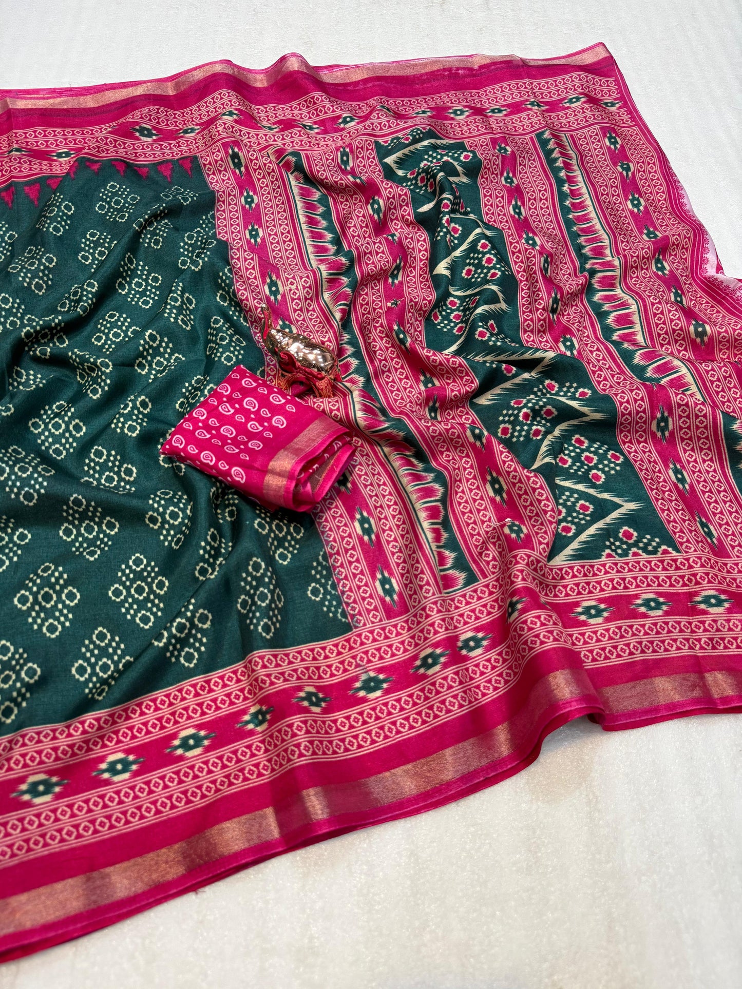 Kayatri New SEMI MUL MUL COTTON SAREE WITH BEAUTIFUL NEW PRINTS ALL OVER SAREE