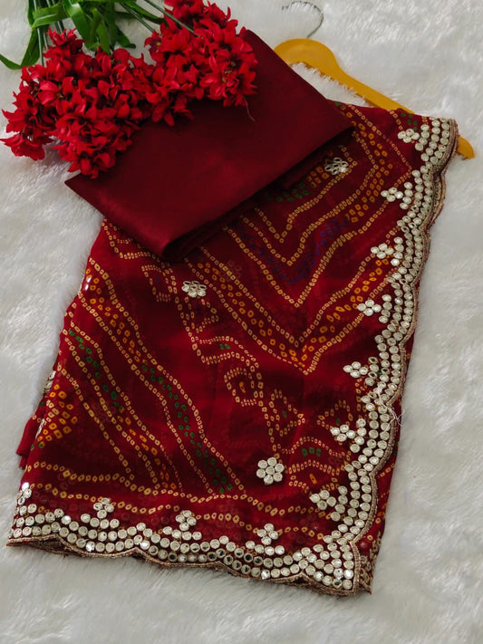 Kayatri New Georgette fabrics designer jari work with cut work  Banglori silk saree