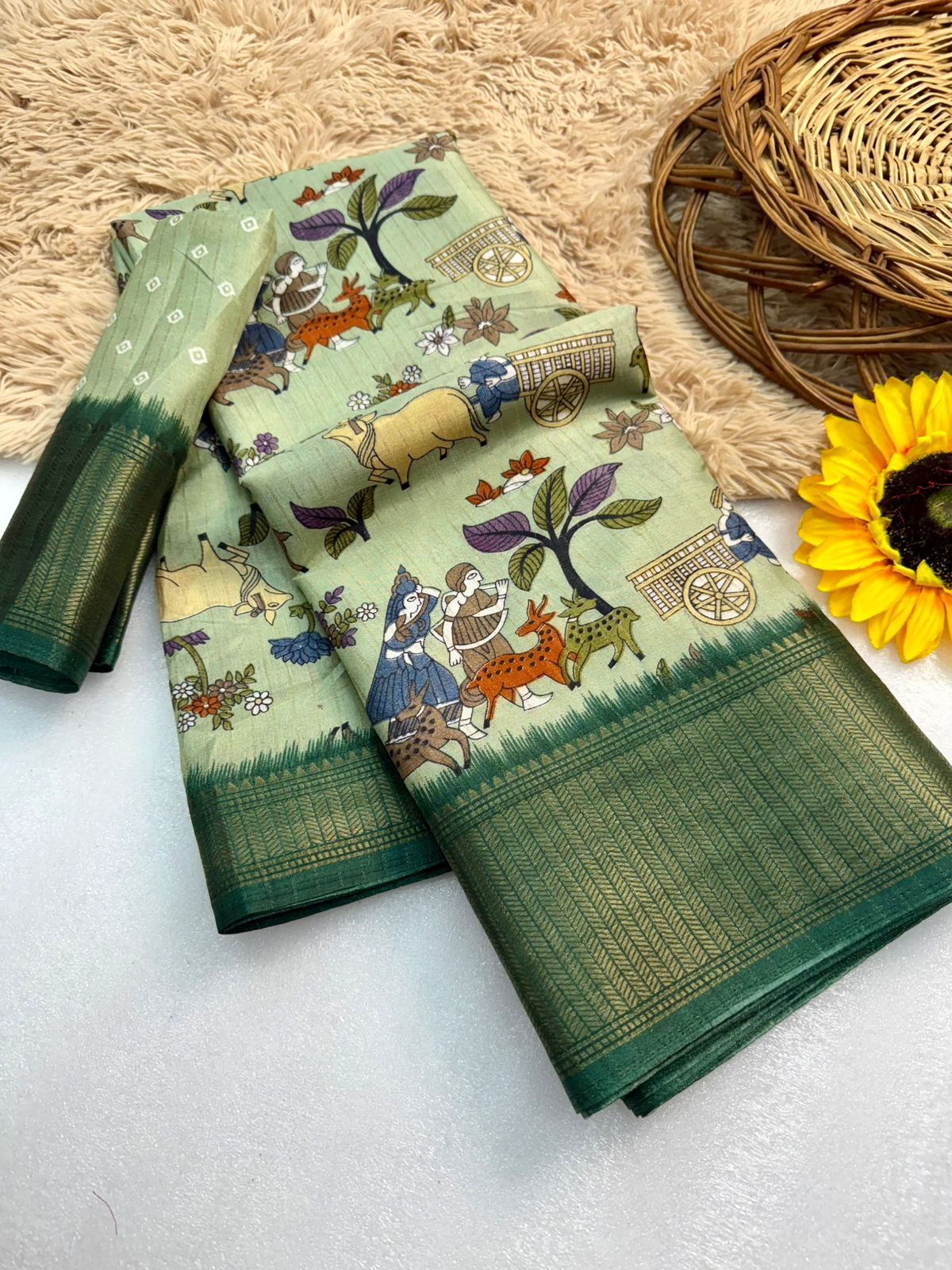 Kayatri New Dola silk with * in all over saree boder same as originall boder saree