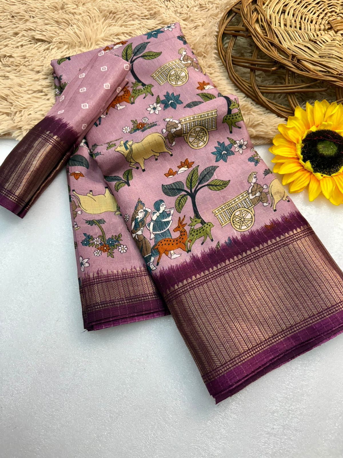 Kayatri New Dola silk with * in all over saree boder same as originall boder saree