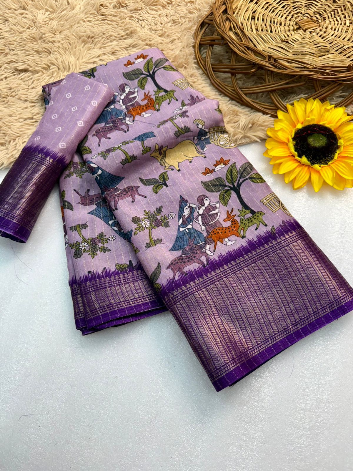 Kayatri New Dola silk with * in all over saree boder same as originall boder saree