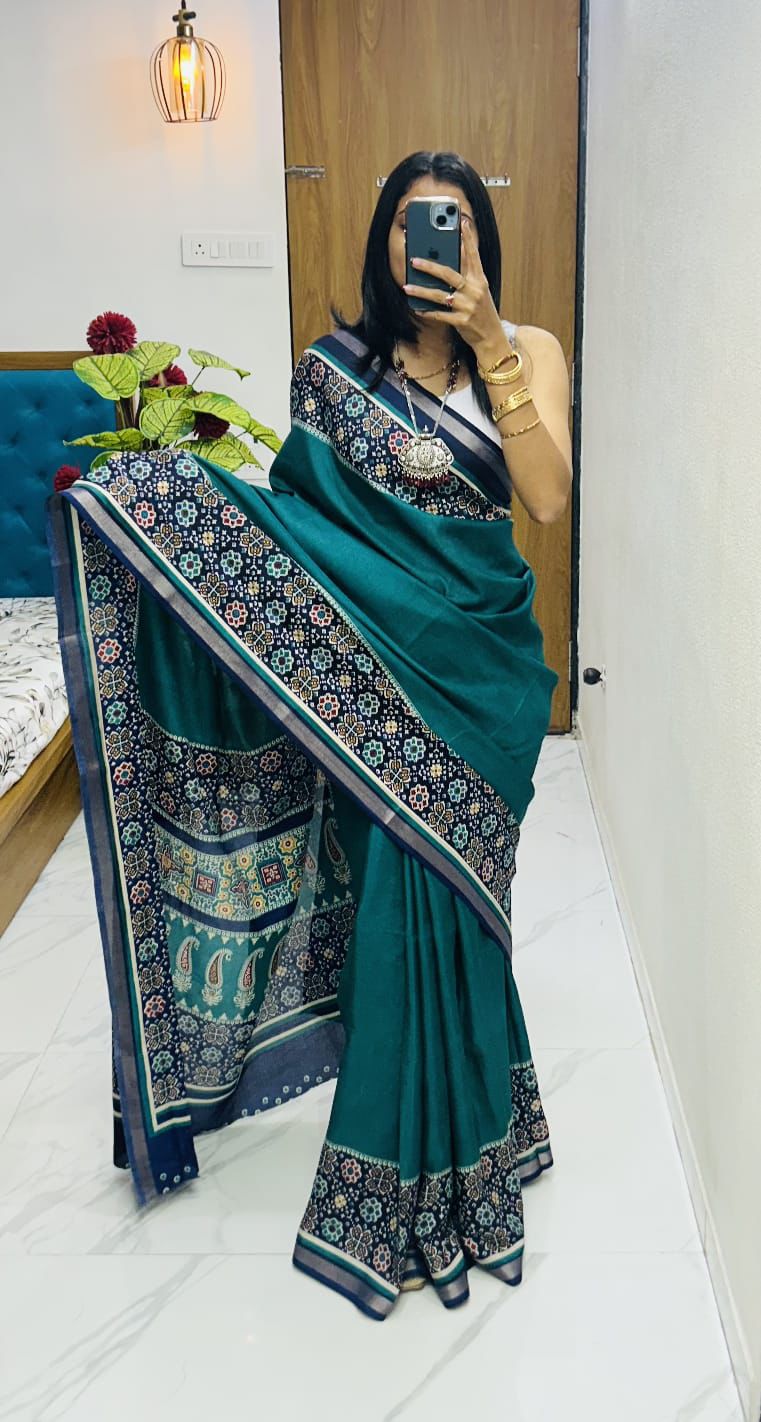 Kayatri New leriya with patola nd bandhani Original ekkat saree Pavitra collection Saree